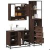 VidaXL 3-piece Bathroom Furniture Set Brown Oak, Bathroom Cabinet, Toilet Storage Cabinet, 3301184