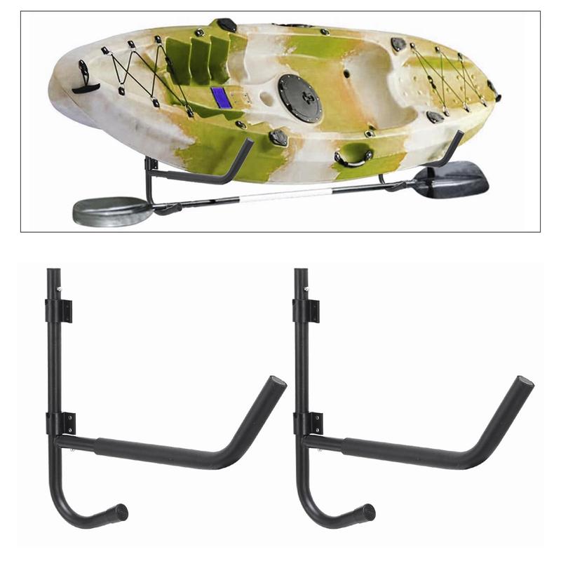 Kayak Storage Hanger Rack for Canoe Paddle Kayak Accessories Wall Mount Hanging Hooks for Indoor Outdoor, Set of 2