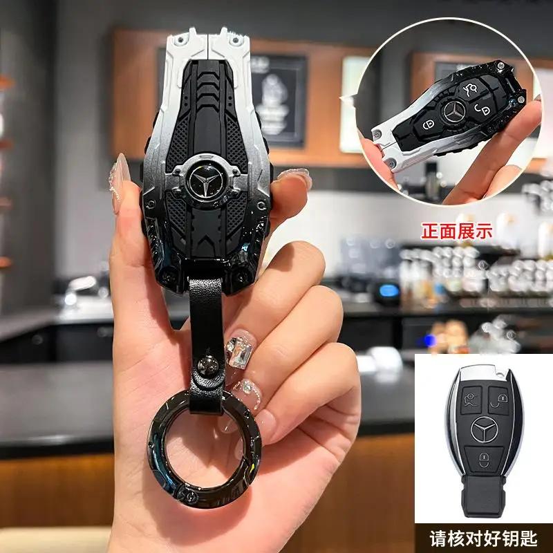 SFX1 Carbon Fiber Key Fob Cover for Benz Key Case Protector Shell for Benz A-B-C Class S-Class G-Class E-Class CLA GLB CLS GLE GLC