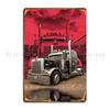 DORA Tin Sign Peterbilt With Red Peterbilt Background Metal Sign Party Iron Customize Bar Cave Design Tin Sign Poster