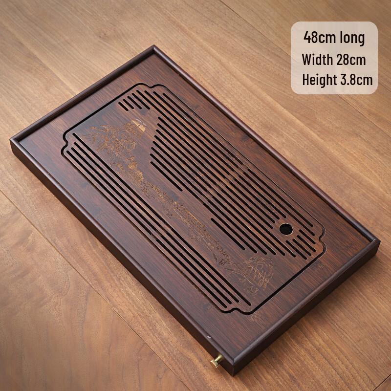 Qianli Jiangshan Dual-Use Bamboo Tea Tray