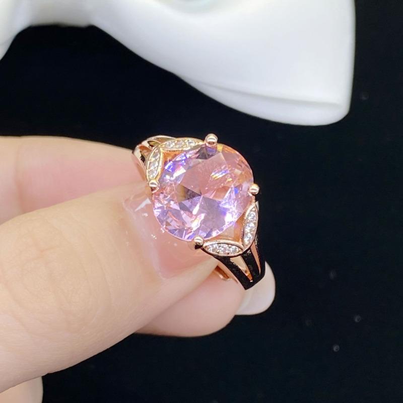 BELLA BOX Розовое модное простое кольцо с цирконием для женщин, ювелирные изделия для девочек, подарок на вечеринку с камнем в форме воды, подарок для свадебной вечеринки