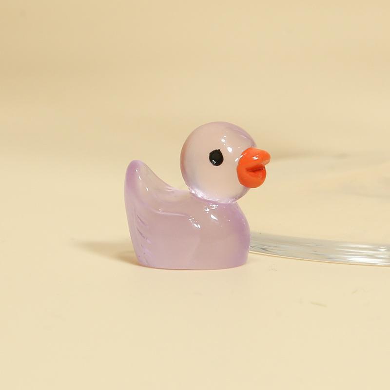 10/30/50PCs Luminous Mini Ducks Tiny Ducklings Figures Glow In Dark Small Ducks for Moss Microlandscape Miniatures Garden Decor