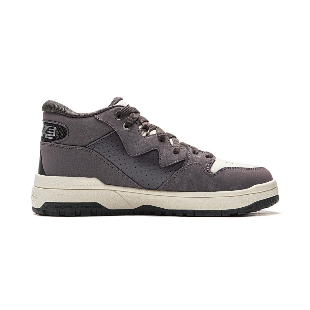 Li Ning Wave MID FLEECE Термоустойчивые Нескользящие Средние Кеды для Скейтборда Унисекс Серые AGCV381-2