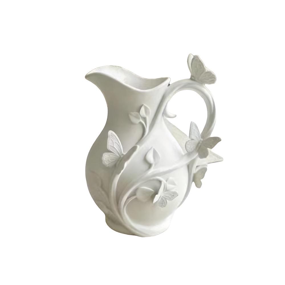 Decorative Butterfly Relief Vase 3D 3D Embossed Vase Creative Dried Flower Vase Home Decor