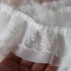 Luxurious Chiffon Edge Lace Soft Tulle Lace Fabric Trim Ribbon Embroidery Collar Ribbon  Cuffs