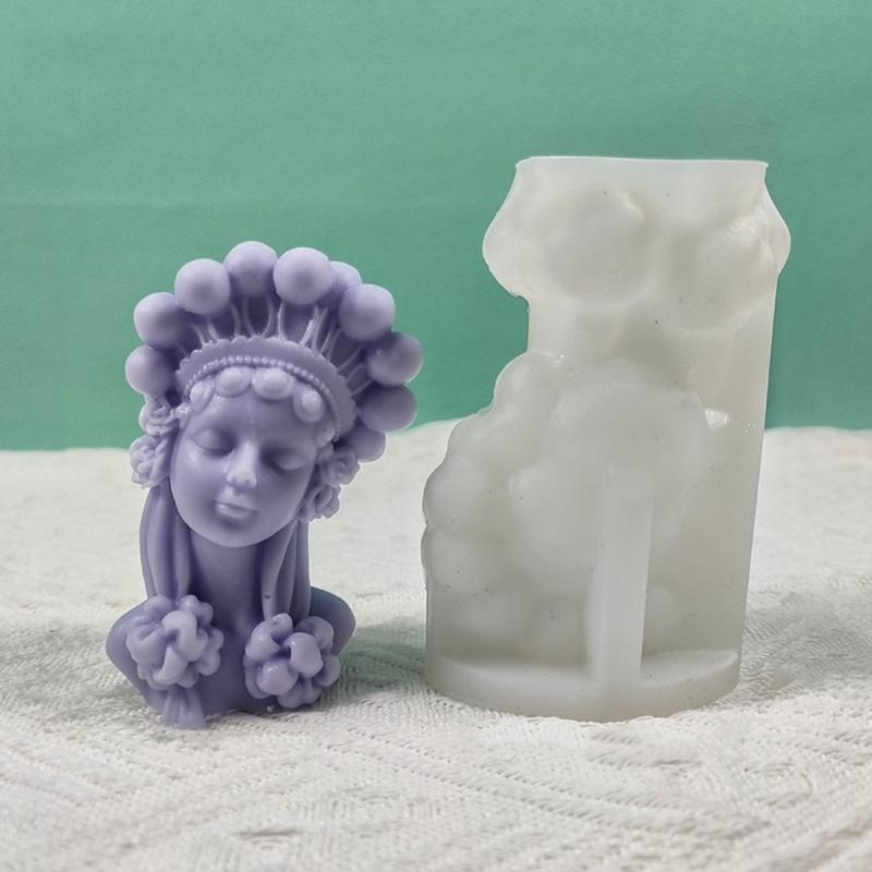 Украшение Милая Девушка 3D Форма для Свечей Мыла DIY Свеча Эпоксидная Форма Ручная Работа Свеча Ароматический Воск Формы для Мыла для Украшений