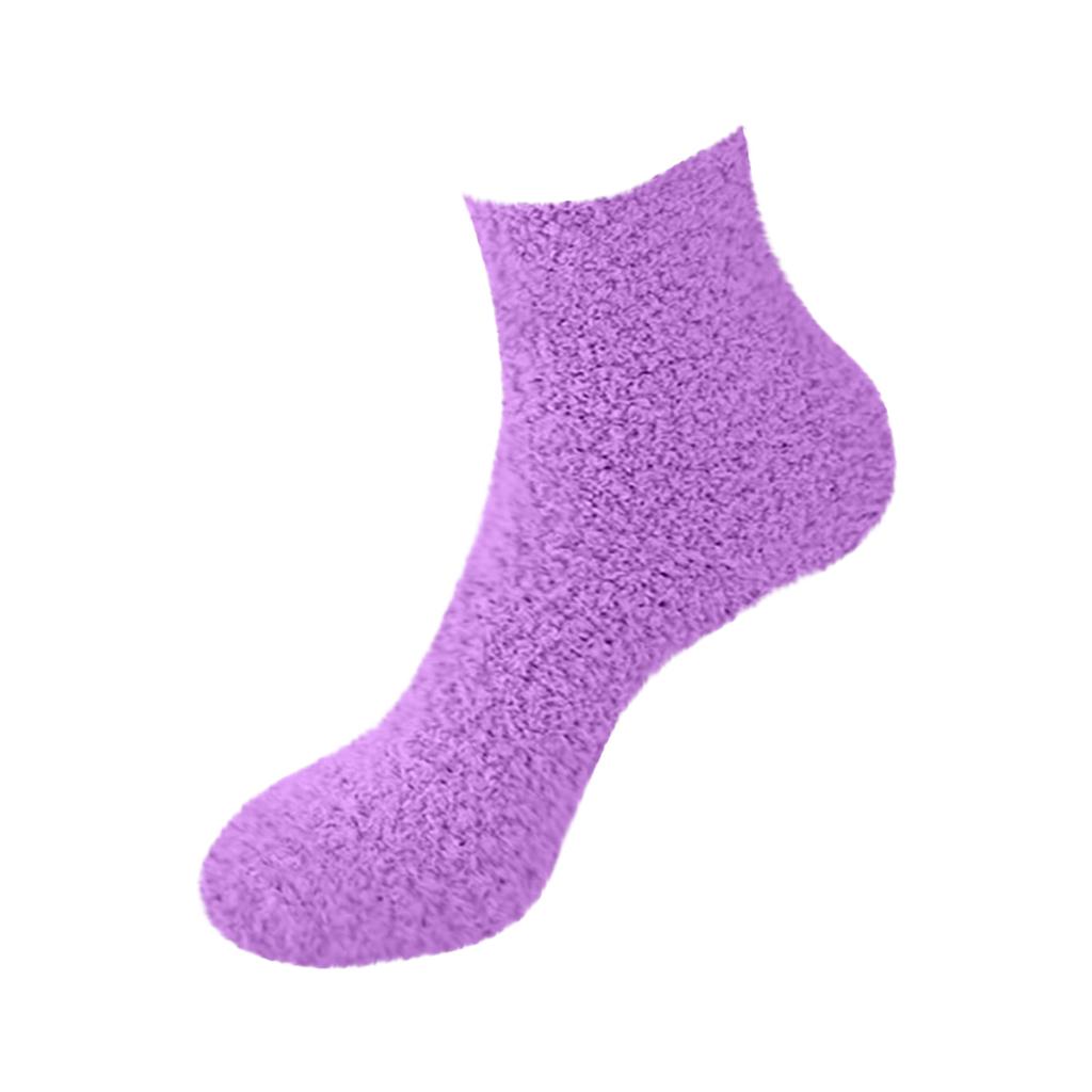 (Projector)Women Fuzzy Cozy Slipper Socks Warm Soft Winter Plush Home Sleeping Socks