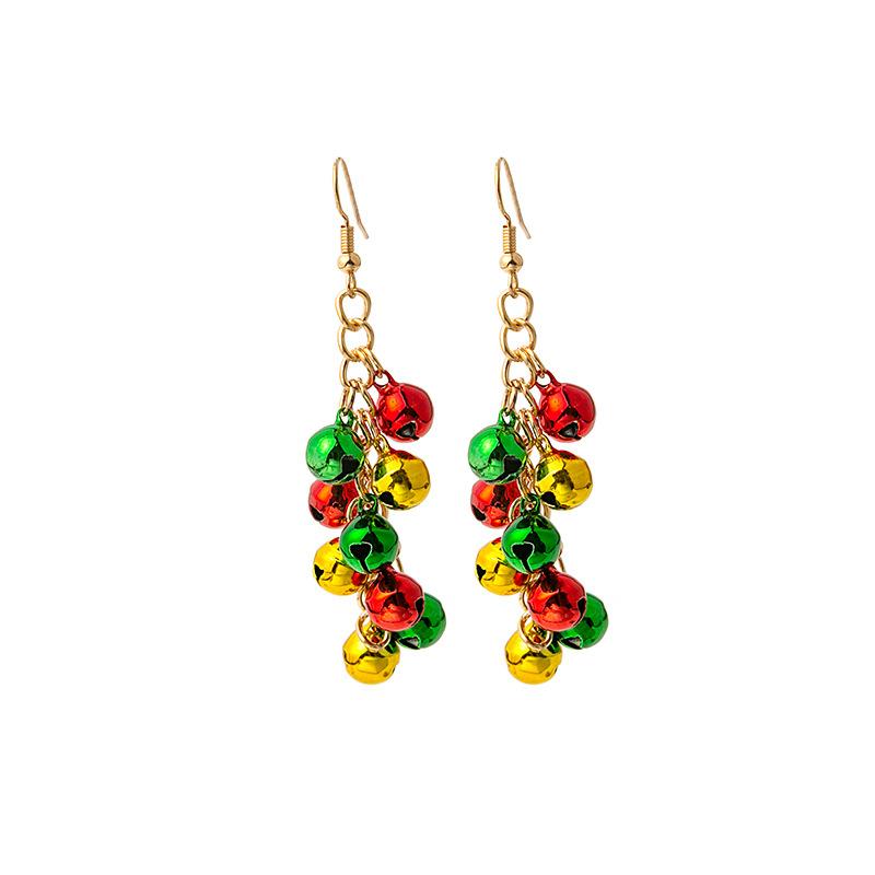 2022 Christmas Series Color Matching Bell Earrings Holiday Earrings Women