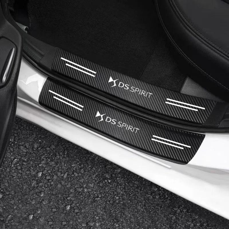AXSR8 Carbon Fiber Protective Film for Citroen DS SPIRIT DS5 DS6 DS3 DS4 DS7 C3 Elysee Car Door Sill Scuff Plate Sticker Accessories