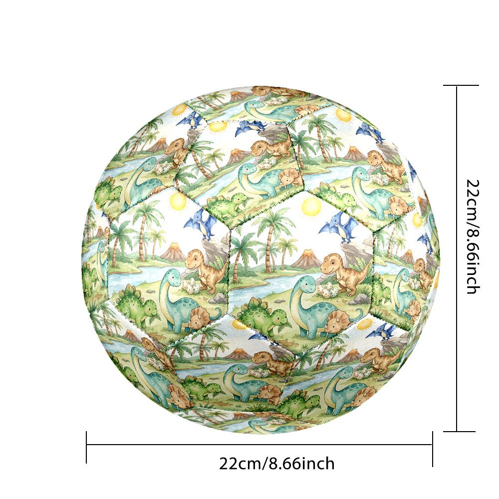 1pc Dinosaur Adventure Scene Theme Soccer Ball Football, Size 5, Lightweight PVC, Outdoor Training Soccer Ball,Gift c6581