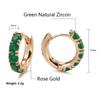 Женские серьги-кольца Kinel с опалом и зеленым цирконом, роскошные повседневные украшения цвета розового золота