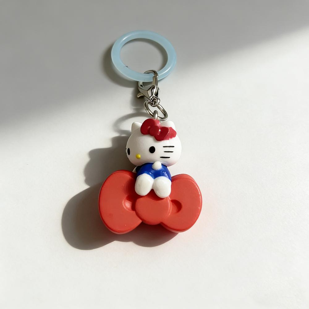 Sanrio 4 см Брелок Фигурка Хелло Китти Кошка Эльфы Аниме Кукла Кавайный Гамбургер Игрушка Украшение Рождественские Подарки Для Девочки Детей