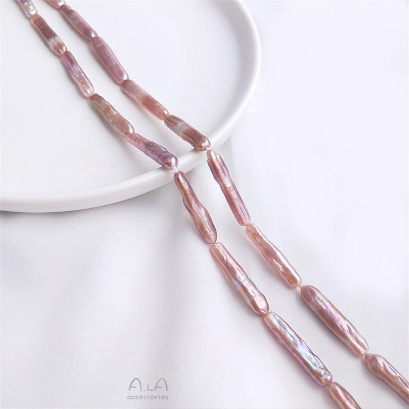 Барочные неровные жемчужины-зубочистки с серебряными сквозными отверстиями для изготовления ювелирных изделий своими руками