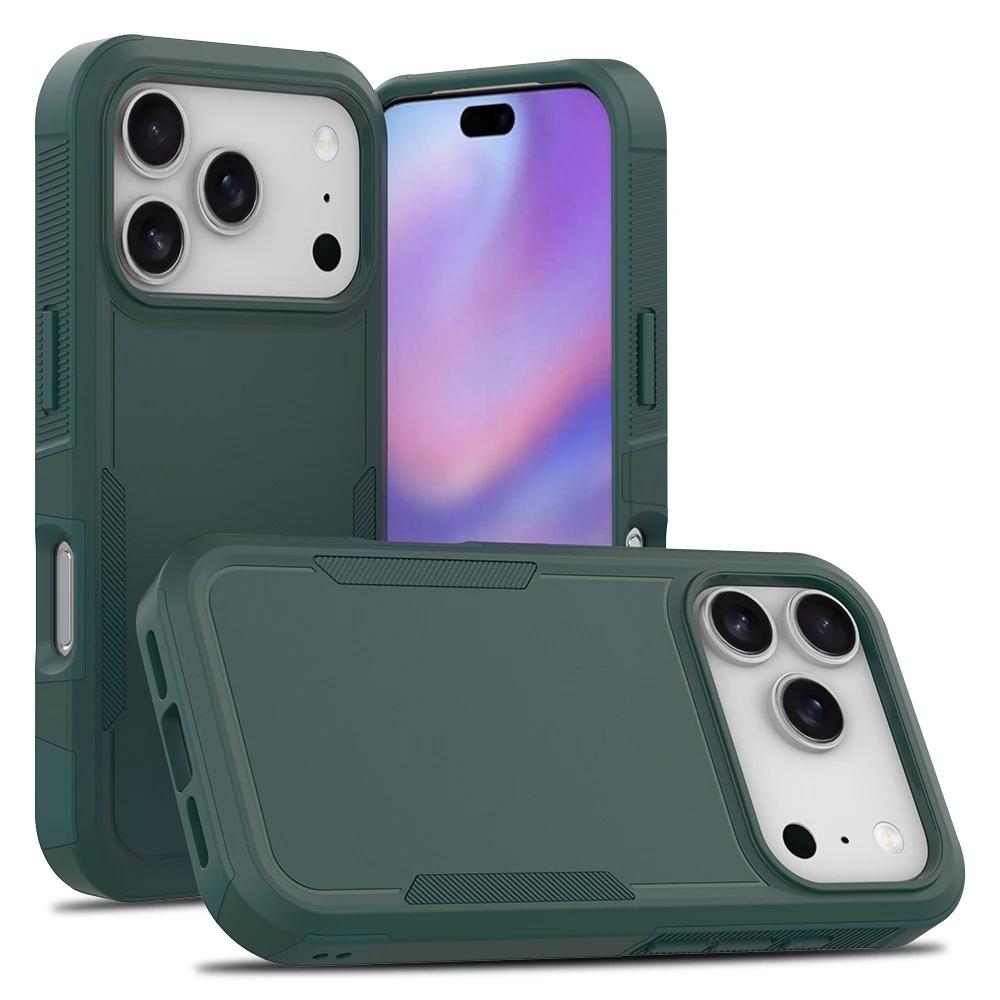 Прочный Гибридный Бронированный Ударопрочный Чехол Для IPhone 17 Air 16E 15 14 Plus 13 12 11 Pro Max Двухслойный Усиленный Защитный Прочный Чехол