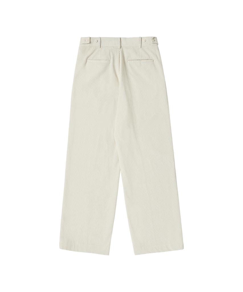 BEYOND CLOSET [Collection Line] Archive Patch Print Corduroy Pants Ivory