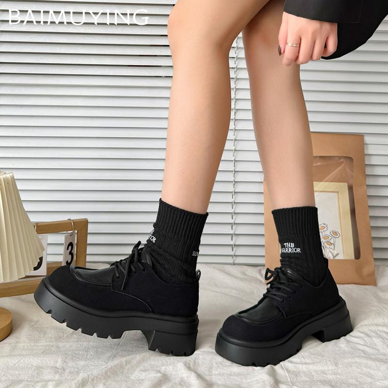 Замшевые туфли Мэри Джейн на платформе для женщин на среднем каблуке, модная женская обувь 2025 года, зимняя элегантная обувь в стиле Лолита, удобная повседневная обувь для женщин