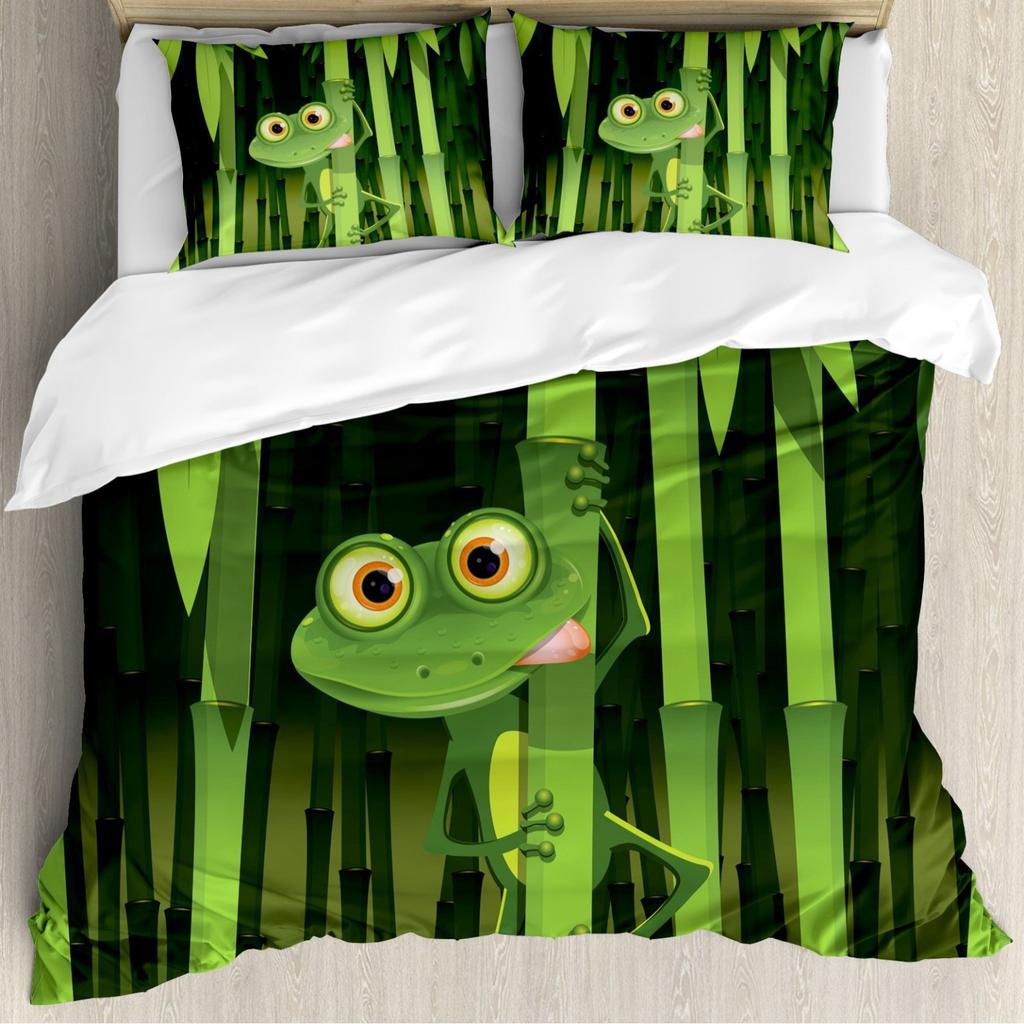 Tree Frog Frog Animal Quilt Cover Bedding Three-Piece Quilt Cover Independent Station