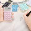 Mini Calculator 8 Digits Display Silence Widescreen Students Portable Transparent Electronic Calculator Daily Use