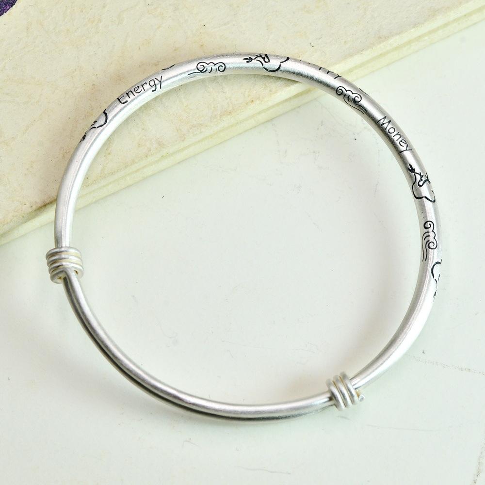 2023 Zuyin S999 Primordial Year Xiangyun Moe Dragon Bracelet for Women Simple Solid Cute Student Young Style Bracelet New