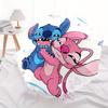 Автоматический складной зонт Stitch, Lilo - Простой дизайн с 8 спицами, Яркий мультяшный узор, Прочный железный каркас, Подходит для путешествий, улицы, пляжа