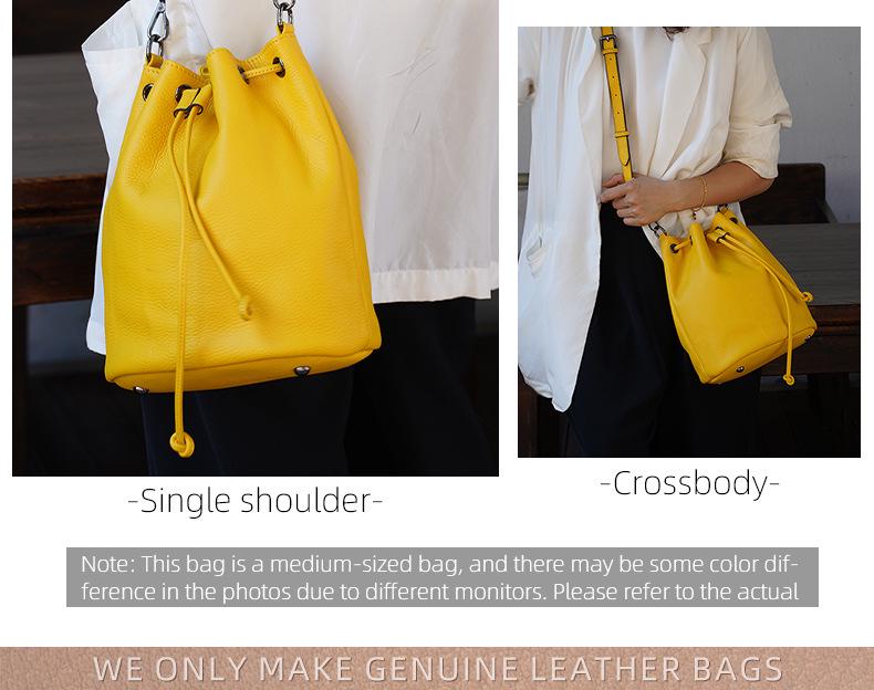 Женская модная сумка-ведро на шнурке Осень-Зима 2024 - Ретро Одно плечо Crossbody для поездок