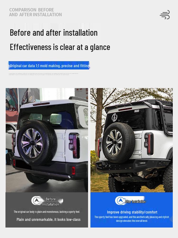 Magic Core City Hunter Edition BJ40E/C: Заднее антикрыло и спойлер-«утиный хвост» для Range Extender