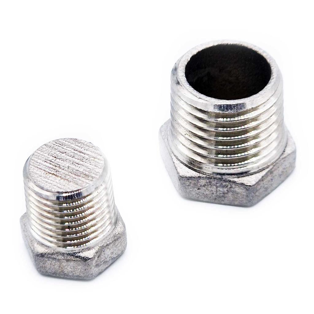 Hexagonal Plug 1/4” Mz, Stainless Steel