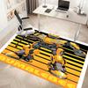 1pc Bumblebee Print Area Rug - Soft, Washable Non-Slip Indoor Mat, Living Room, Home Office Decorative Rug,Office Decorative
