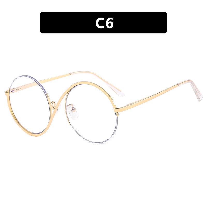 Kedun S Asymmetrical Flat-Lens Blue Light Blocking Metal Half-Frame Glasses, 2022 European & American Style