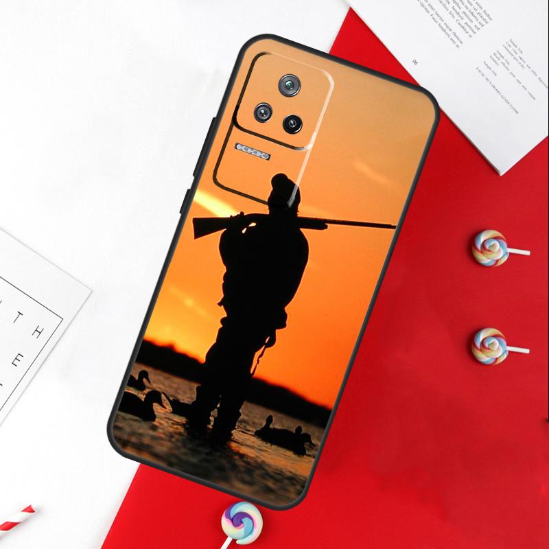 Чехол для телефона Xiaomi 15 Ultra 13 14 11T 12T 13T 14T Pro POCO X7 Pro X3 X5 X6 M6 F5 F6 Pro с рисунком Охотник Мужчина Собака для рыбалки