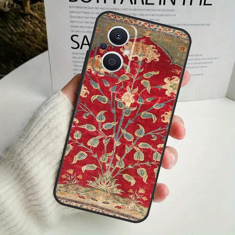 Persian Carpet Floral Pattern Case For OPPO Reno 8 7 6 5 4 Lite 8T 5Z 4Z 10 11F OPPO Find X5 X6 Pro X2 Neo X3 Lite Cover