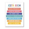 Modern Aesthetic Inspirational Canvas Print, Calming Corner Wall Art for Classroom, Home & School Decor