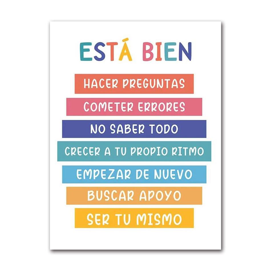 Modern Aesthetic Inspirational Canvas Print, Calming Corner Wall Art for Classroom, Home & School Decor