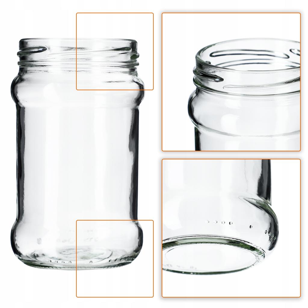 KADAX Seno Preserve Jars 315ml 10pcs 66mm + Lids "Red Peas"