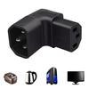 Power Extension Adapter Power Extension Converters IEC320 C14 To C13 Female Up/Down Angle Power Cord For Electronics