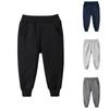 Winter Boys And Girls Solid Color Sports Pants Long Pants