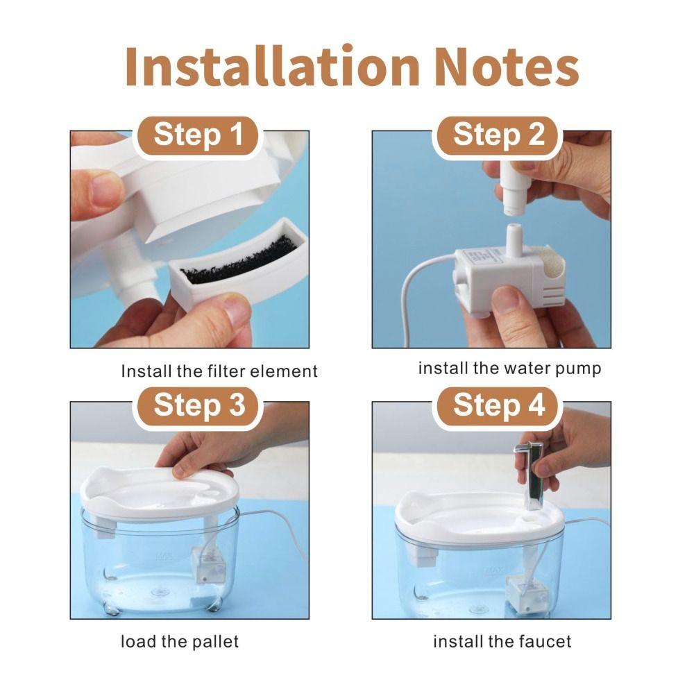 Автоматический фильтр для кошек, поилка с бесшумным насосом, миска для поения собак, диспенсер для воды для домашних животных