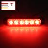 1pcs 6Led Strobe Warning Light Strobe Grille Flashing Lightbar for Emergency Truck Beacon Lamp Amber Car Traffic Light 12-24V