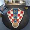 Croatia national football logo Round Rug, Non Slip Washable Circular Carpet For Living Room Bedroom Playroom, Sports Fan Decor, Holiday Birthday Gift