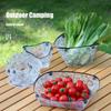 Outdoor Camping Bowl Folding Bowl Portable Durable Camping Tableware Collapsible Bowl Plate Set Bpa Free Heat-resistant