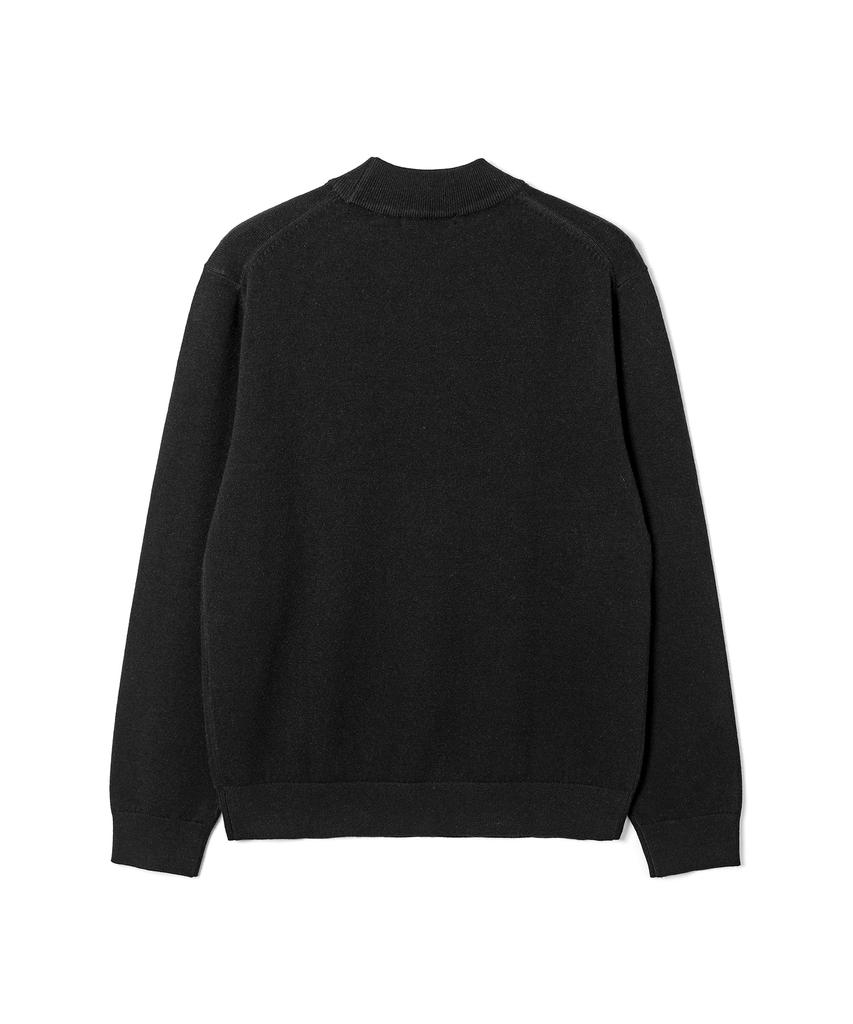 ADHOC Men'S Mock Neck Sweater (Black) (Hbalk90)