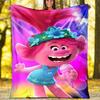 Trolls Theme Printed Blanket - Perfect for Couch, Bed, Travel & Outdoor Use | Machine Washable, Cozy & Durable.