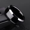 8mm Black Titanium Stainless Men Ring Simple Wedding Bands Rings Gift For Male Jewelry Size 5-13 Drop