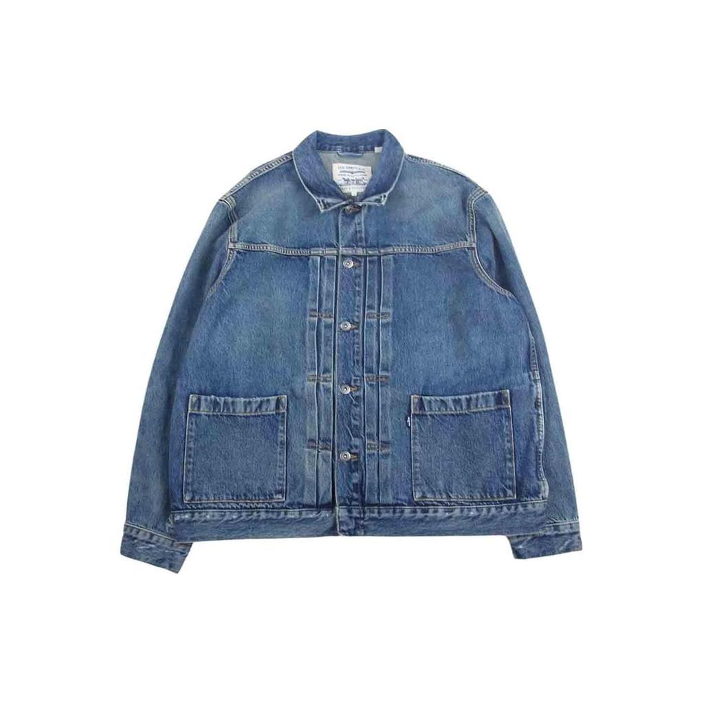 Levis Серия Midnight Blue Label Цветной воротник Удобный длинный рукав Простая джинсовая куртка Мужская куртка 28943-0026