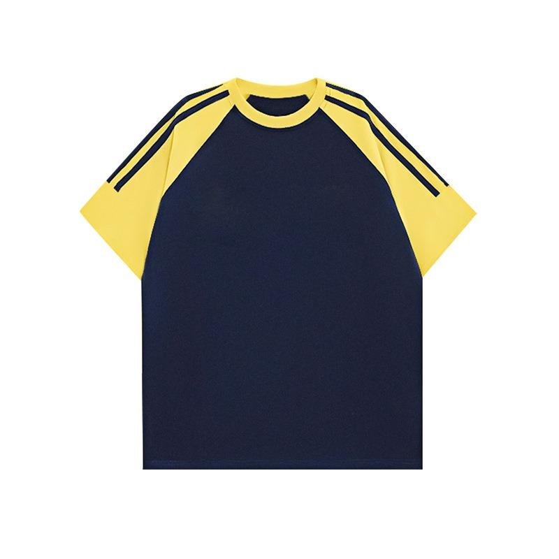 Футболка с короткими рукавами из чистого хлопка Solona с контрастным полосатым воротником и тремя полосками