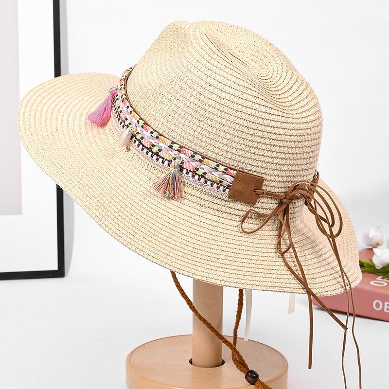 Summer Hat Ladies Beautiful Sun Hat Sunscreen Big Brim Show Face Small Woven Straw Hat Seaside Beach Sun Hat