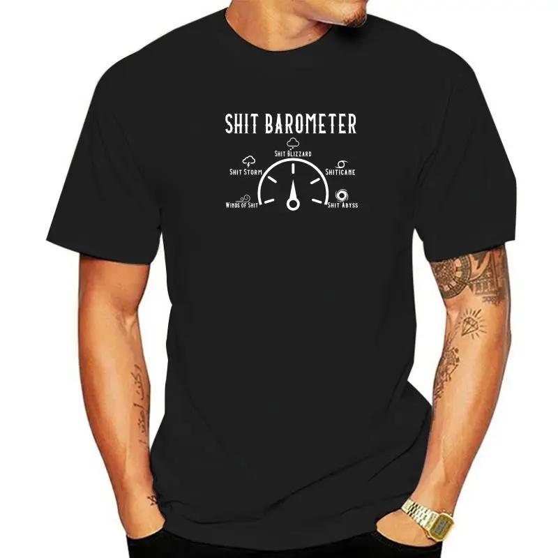 Shit Barometer Funny T-Shirt Hip Hop Normal T Shirts Cotton Tees For Men Custom Christmas Clothing Aesthetic