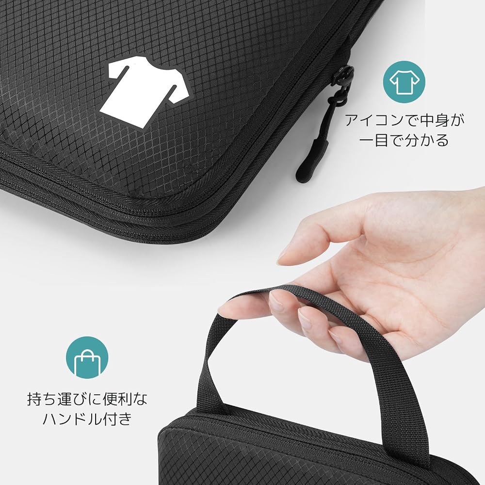 Samfolk Compression Bags for Travel, 5-Piece Set, Designed by a Professional Organizer, for