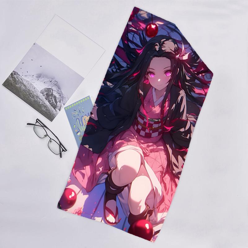 1pc nezouko9 Beach Towel, Beach and Seaside Swimming Pool Equipment, Fashion Pattern, Rectangular, Travel Essentials